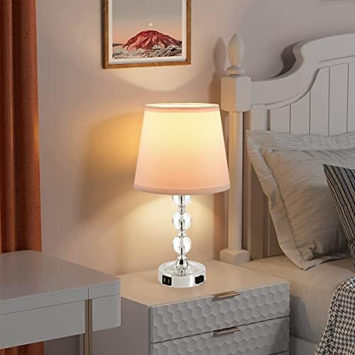 KBest Набор от настолни лампи от 2 части, нощни и настолни лампи със сензорен контрол за спални, всекидневна, 3-лентов