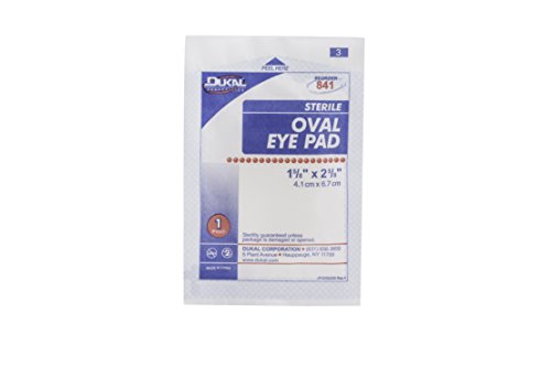 Тампон за очите Dukal, стерилен, 1-5/8 x 2-5/8, Бяла (опаковка за 600 броя)