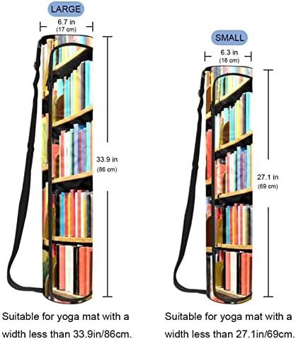 Чанта за подложка за йога RATGDN, библиотеката в Библиотеката, Чанта за Носене Подложка за Йога джоб, Чанта за Носене