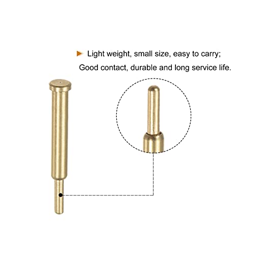 Болт 50шт MECCANIXITY Spring Test Probe Пин 0,9 мм Съвет 12,5 мм и Височина 2,5 мм Пълен Ход, за да се Свържете Проводимост