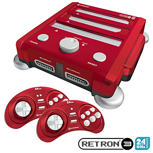 Игрова конзола Hyperkin RetroN 3 с честота 2,4 Ghz за Super NES/ Genesis/ NES (лазерен червен)