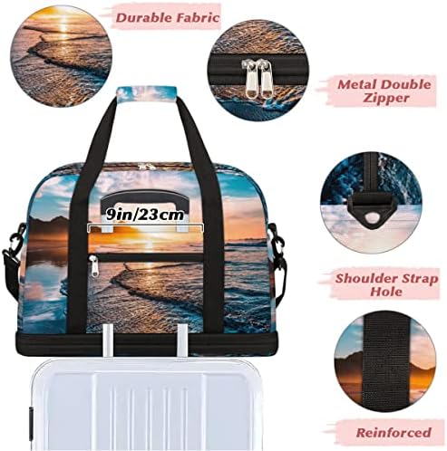 Летен Плаж Сънсет Horizon Сгъваема Пътна Спортна Чанта-Тоут За Ръчен Багаж, Спортна Чанта за Фитнес зала С Отделение