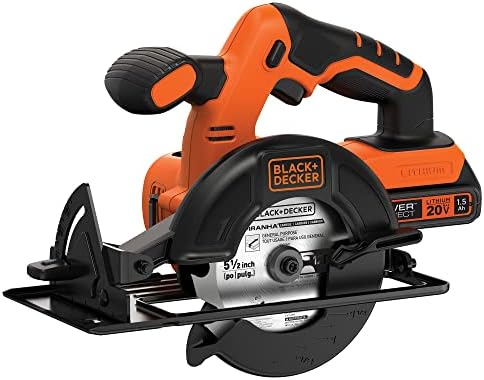 BLACK + DECKER 20 НА МАКС * ЗАХРАНВАНЕ 5-1/ 2 инча. Безжична циркуляр (BDCCS20C)