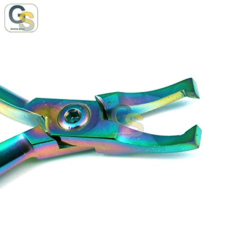 G. S Комплект от 2 Многоцветни Титанови клещи за премахване на цветовете на дъгата скоби, прави и Извити Ортодонтски