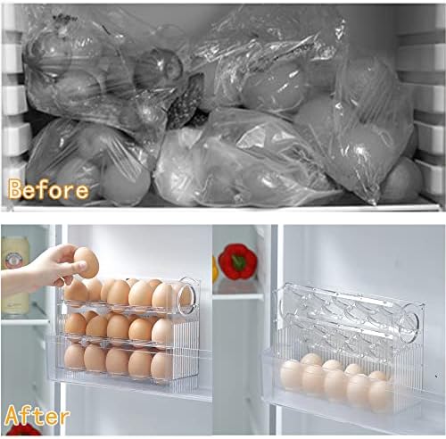 Държач за яйца за хладилник, шкаф за съхранение на яйца за хладилник, 3-Слойный Панти Контейнер За яйца в Хладилника,