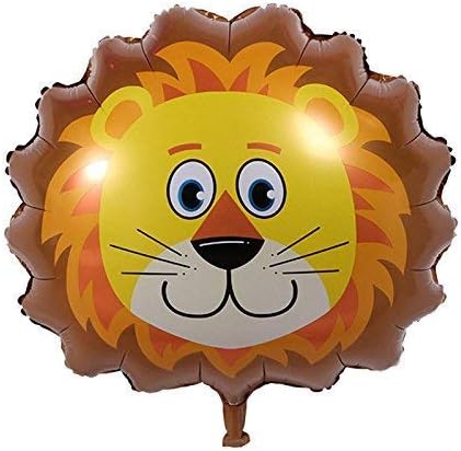 Балон с животни от джунглата - 4 бр. - Зебра, Жираф, Лъв, Маймуна. Глава балони за животни от фолио за тематични партита