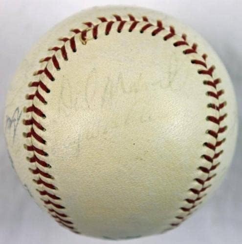 1968 Екип Кардиналс (18) Подписа Onl Baseball Musial Schoendienst PSA/DNA Q03120 - Бейзболни топки с автографи