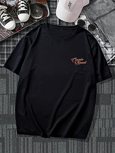SOLY HUX Мъжки Графични Тениски Y2K С Писмото Принтом на Колата, годината на Реколтата Ежедневни Ризи с Къс Ръкав, Летни
