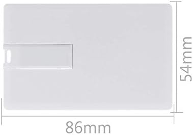 Пластинчатая USB Бизнес карта с Флаш памет Празен САМ Memory Stick Едро на Едро Опаковка 10 (1 GB, Бял)