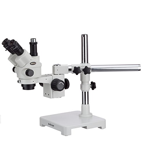 Микроскоп AmScope с фиксируемым стереофоническим увеличаване на 3,5 X-180X с едновременното фокусно разстояние и околовръстен