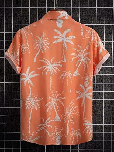 LAVASEON Мъжки Хавайски Плажни Ризи, Ежедневни Мъжки Тропически Ризи Aloha Копчета С Къс Ръкав