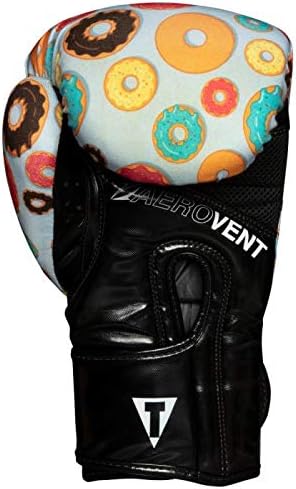 ИМЕТО на Боксови ръкавици за тренировки с принтом Понички от Стиропор, черни / Бели, 14 грама