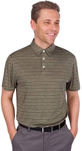 Мъжки шарени ризи за голф Dry Fit - Мъжки Риза с къси ръкави с яка с 3 копчета - Ултра мека и дишаща