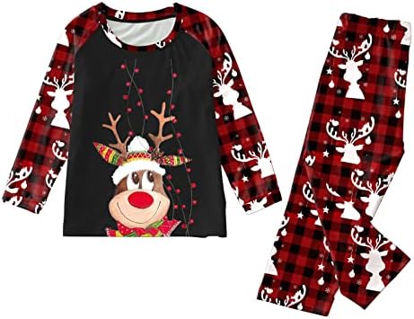 Коледни Семейни Пижами DIYAGO С качулка, Еднакви Комплекти, тениски с дълъг ръкав и Панталони, нощница, Пижама, Празничен
