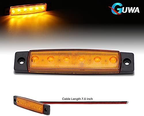 GUWA 20 БР 3,8 Амбър 6 LED Габаритный Фенер За Камион с Ремарке, Задните Светлини, Тънки Странични Габаритни Светлини,