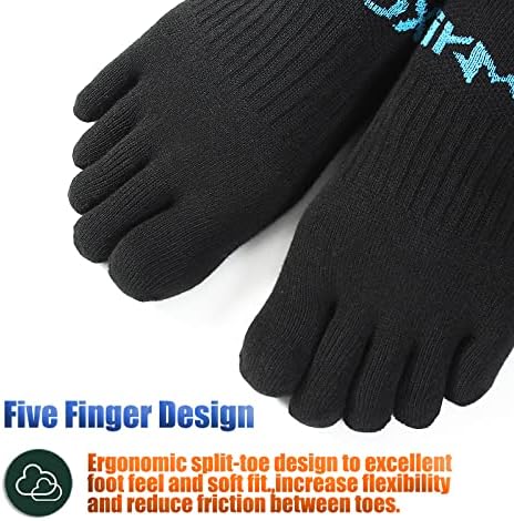 Мъжки чорапи TikMox с пръсти Coolmax, Дебели Чорапи с Пет пръста Отдолу, Чорапи за джогинг (3 чифта)