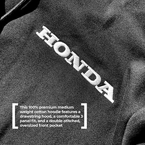 Реколта култура - Официално Лицензиран Ретро свитшот Honda Racing (1968), Пуловер-hoody Унисекс, черно и червено