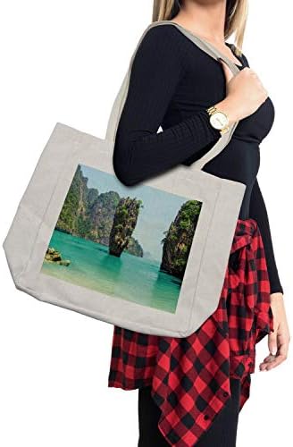 Чанта за покупки на остров Амбезонн, Пейзаж Джеймс Бонд върху Каменен остров Пътуване из разхождах из плажа, Снимки от