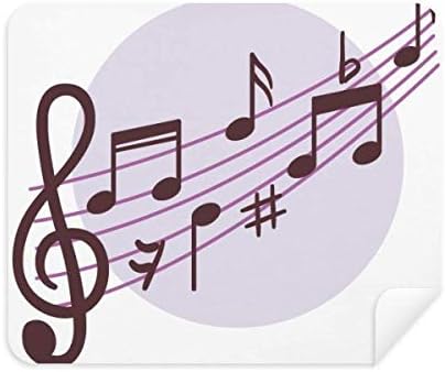 Кръглата Форма на Flappg Музикални Ноти, Плат За Почистване на Екрана за Пречистване на 2 елемента Замшевой Тъкан