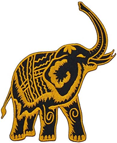 Графична Прах Ретро Кралския Слон Бродирана Желязо на Нашивке Знак на Животното Символ Яке Деним Костюм Раница, Чанта