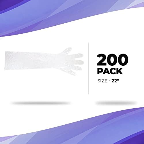Пластмасови Хранителни Ръкавици AMZ Medical Supply Еднократна 22 инча, Прозрачни Пластмасови Ръкавици за работа с хранителни продукти за Еднократна употреба за опаковане ?