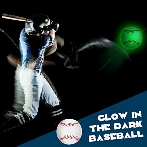 Chivao Светещи в тъмното Бейзбол Light up Baseball, Официален размер Бейзбол подаръци за момчета и момичета, деца и бейзболни