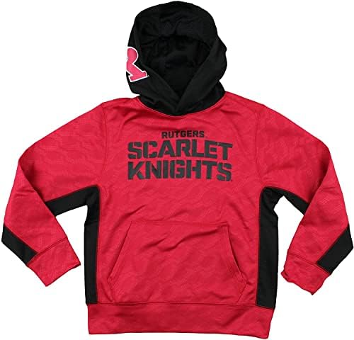 Outerstuff NCAA Boys Youth (8-20) Спортен Пуловер с качулка Rutgers Scarlet Knights