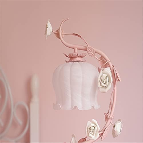 XBWEI Договорна и Романтичната Розова Настолна Лампа Креативна Спалня Розовата Роза За Момичета в цветенце Детска Стая,
