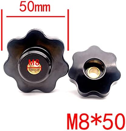 Дръжка за палеца, Затягаща Гайка, Звездообразные Дръжки M8 x 50 мм, Медно Жило, Бакелитовая Семиугольная Дръжка във Формата