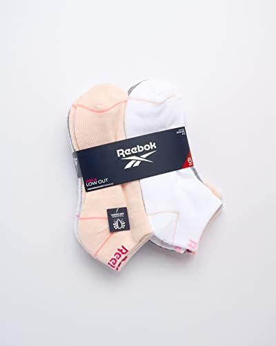Чорапи с ниско деколте на щиколотке за момичета Reebok с мека подплата и спортни характеристики (6 опаковки)