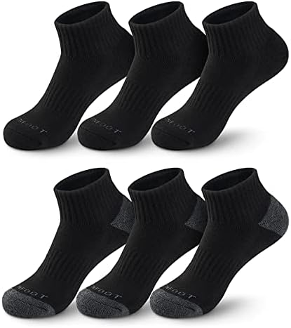 MONFOOT 6 Чифта Чорапи Daily Cushion Comfort Fit Performance Quarter за мъже/за Жени