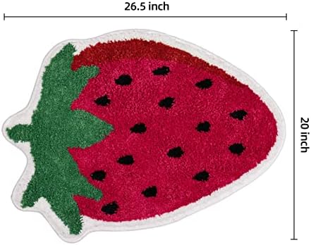 Постелки За Баня FROZZUR С Ягоди, Луксозни Абсорбиращи Нескользящие Червени килимчета За Вана, Подложка За Вана във формата