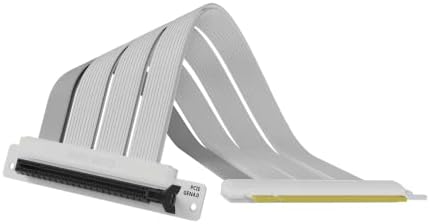 Кабел за свързване на Cooler Master MASTERACCESSORY PCIe 4.0 x 16 300 мм, цвят бял, съвместима с PCIe 4.0, със защита