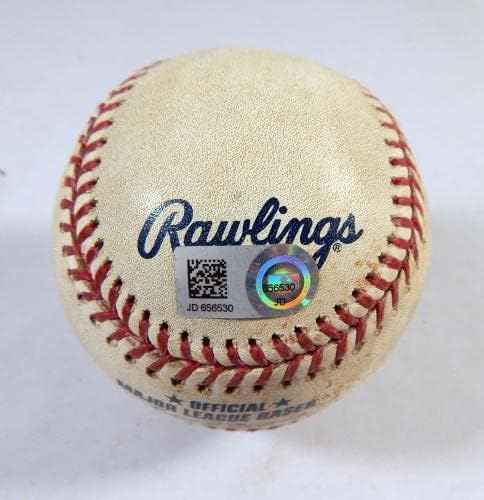2019 Milwaukee Brewers Pit Pirates Използвана Бейзбол Ryan Braun RBI GO - Използваните Бейзболни Топки