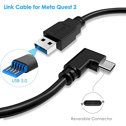 Свързващ кабел с дължина 16 метра за аксесоари Quest2, високоскоростен пренос на данни, кабел USB 3.0 USB Type C за PC