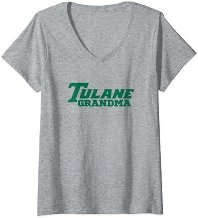 Женска тениска с V-Образно деколте Tulane University Green Wave Grandma