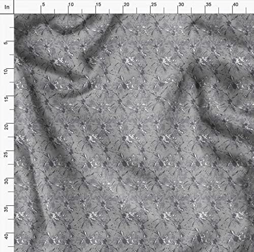 Сив памучен вуалевая плат Soimoi, кърпа с принтом под формата на батика, ширина 1 ярд 56 инча