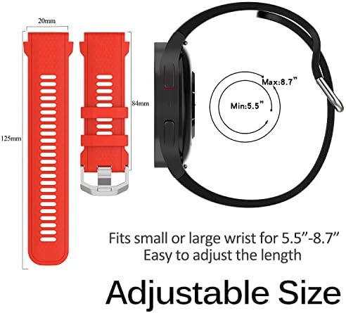 Miimall е Съвместим с джапанки за часа Amazfit Falcon 22 мм за жени и мъже, силикон каишка за часовник Amazfit Falcon,