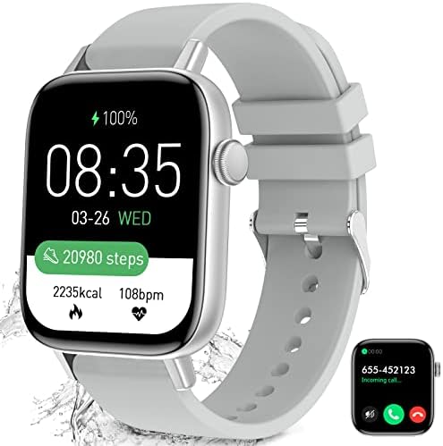 1,9 Смарт часовник За да отговорите на повикване, фитнес тракер Smartwatch за телефони с Android, 25 спортни режими смарт