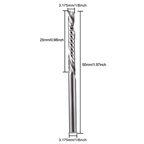 LIBOQIAO UP & Down Cut 1 Флейта Спирала Твердосплавная Fresa Инструментална Машина Фреза с ЦПУ Бележка Fresa Режещата