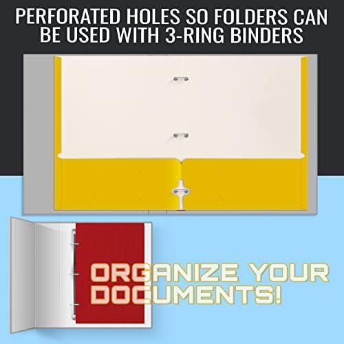 Хартиени калъфи формат Letter от по-Добро Office Products, опаковка 100 броя, различни основни цветове (асорти, 2 джоб-папка