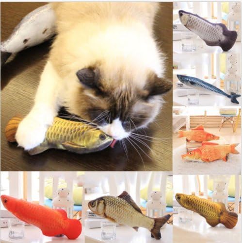NPLE - Забавно 3D Домашна Котка, Котенце, Жующий Кошачью Игра, Пълнени с Риба, Ментови бонбони Интерактивни Играчки за