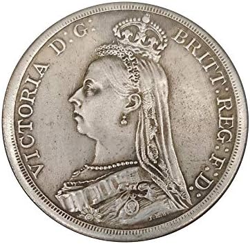 Изискана Монета с Горельефом Британската Кон Рицар с Меч Рицар Пелерина на Кралица Виктория Колекция от Антични монети
