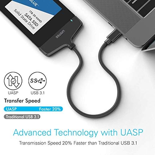 Unitek [Комплект] четец на SD-карти C USB и адаптер за твърд диск, USB Type-C 3.1 SATA III