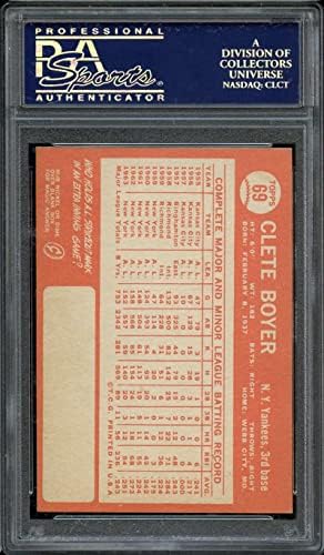 1964 TOPPS 69 КЛЕТ БОЙЕР PSA 8.5 ЯНКИС КРАСИВО ЦЕНТРИРОВАНЫ