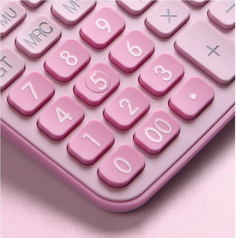 GANFANREN Настолен калкулатор с 12 числа, по-Големи Бутони, Финансов инструмент за водене на счетоводство, батерия и