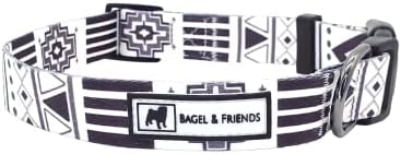 Набор от греди и каишки за мъжки кучета Багел & Friends 'White Tribal' XSmall, Small, Medium, Large за кучета-момчета