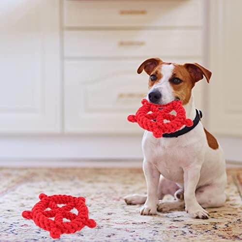 PRETYZOOM Куче Веревочная Играчка Кораб Във Формата на Колело Кучето Дъвче Играчки Интерактивни Играчки за Куче Подарък