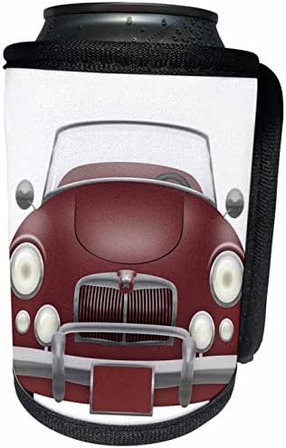 3D Илюстрация Винтажного Червен автомобил с мек покрив - Опаковки за бутилки-хладилник Can (cc_354850_1)