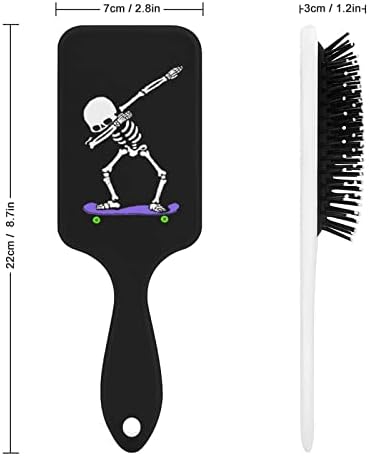 Вытирающий Скелет Скейтборд Четка За Коса Скъпа Четка На Въздушна Възглавница Гребен за Мъже, Жени, Подарък За Косата